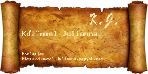 Kümmel Julianna névjegykártya